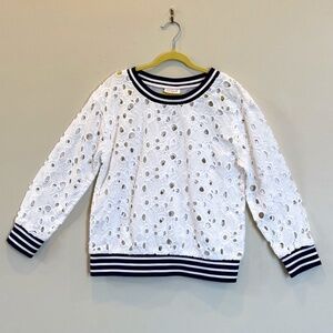Girl’s preppy eyelet top
